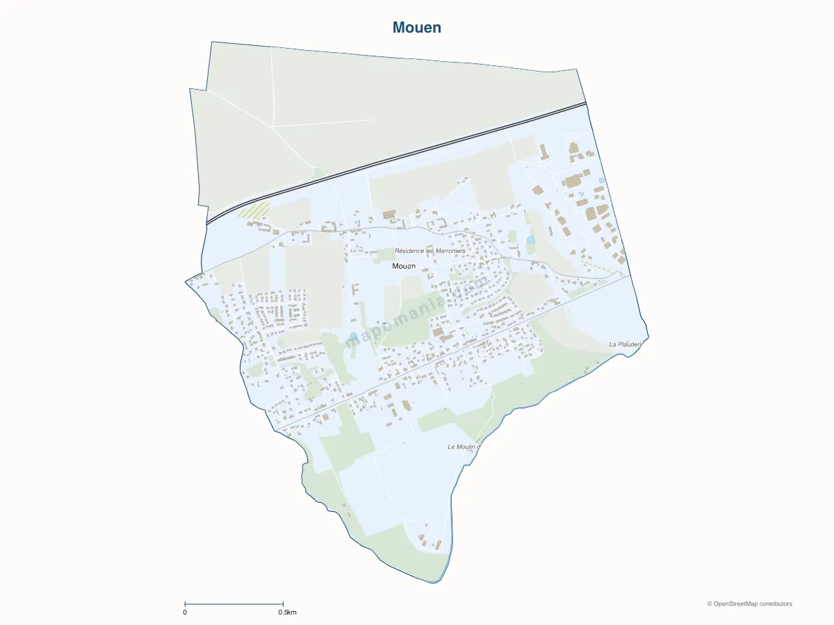 Carte de Mouen à personnaliser