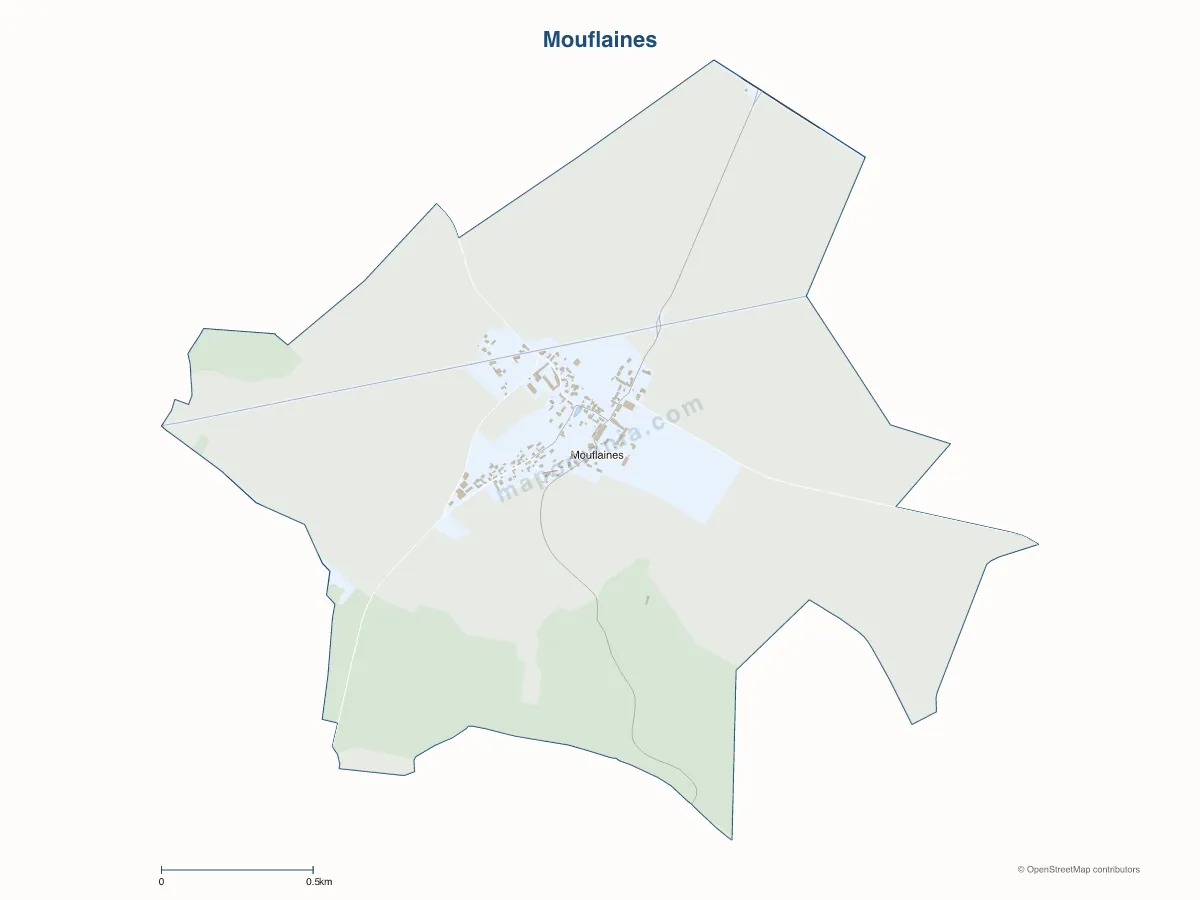 Carte de Mouflaines à personnaliser