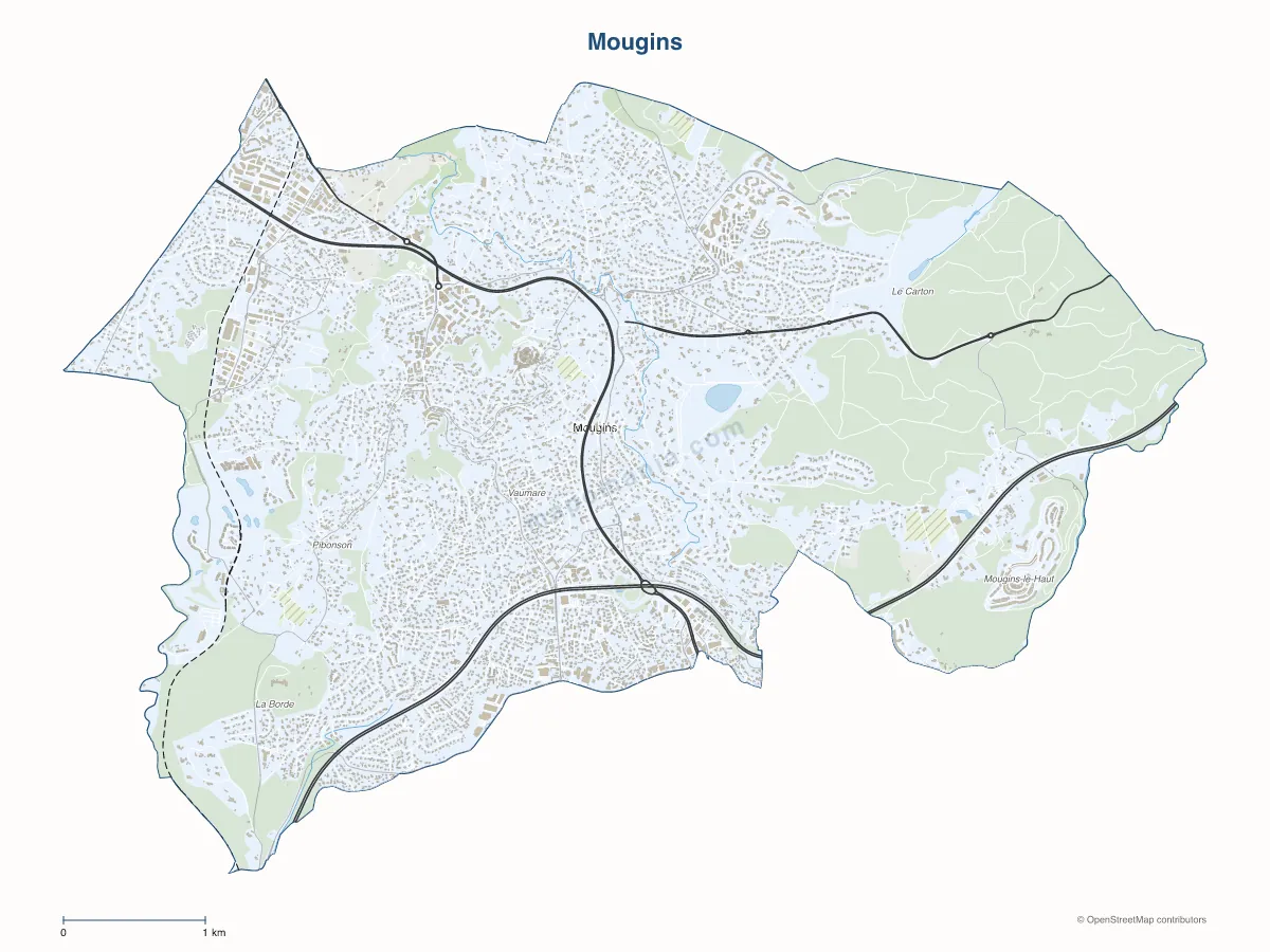 Carte de Mougins à personnaliser