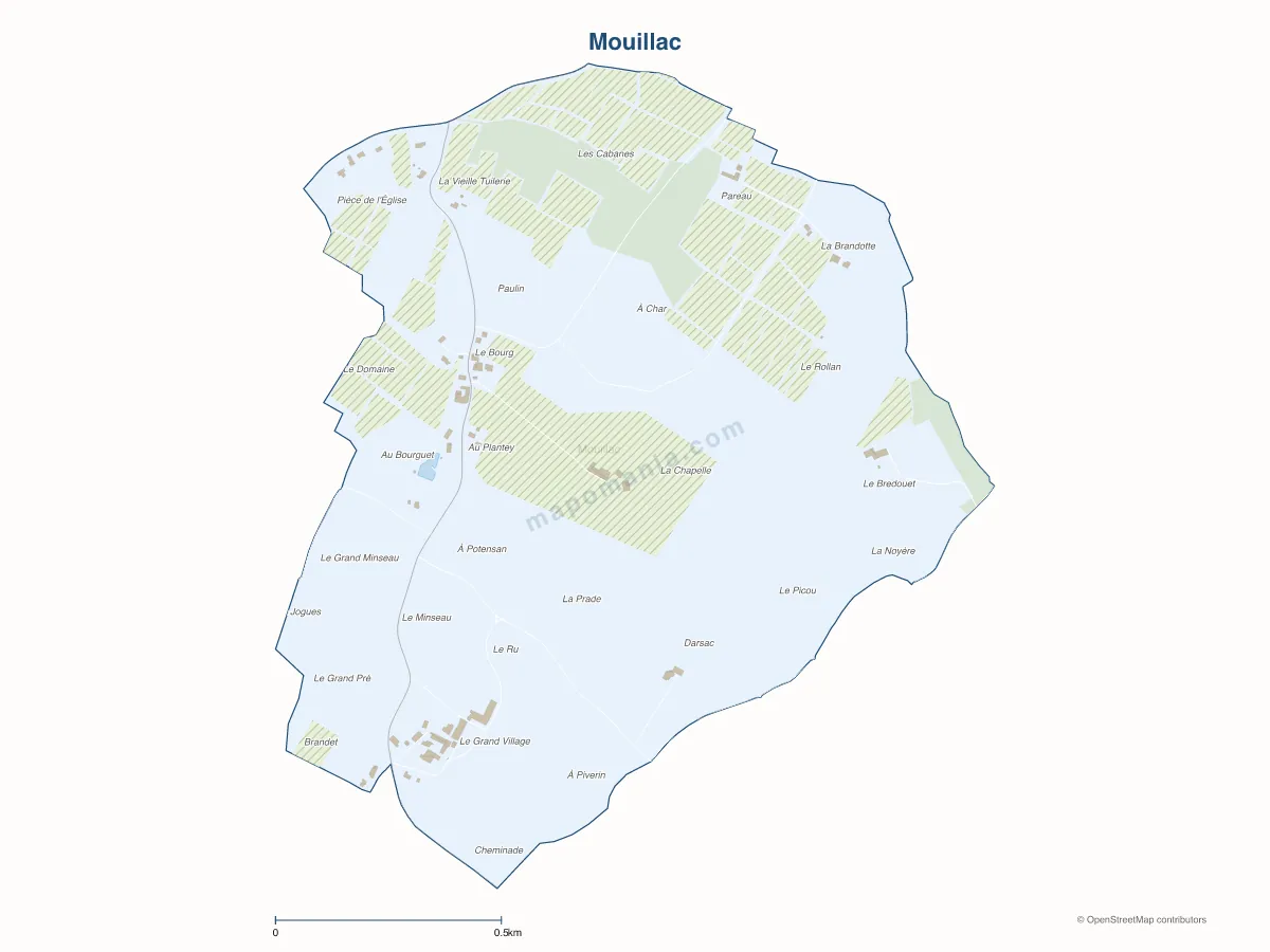 Carte de Mouillac à personnaliser
