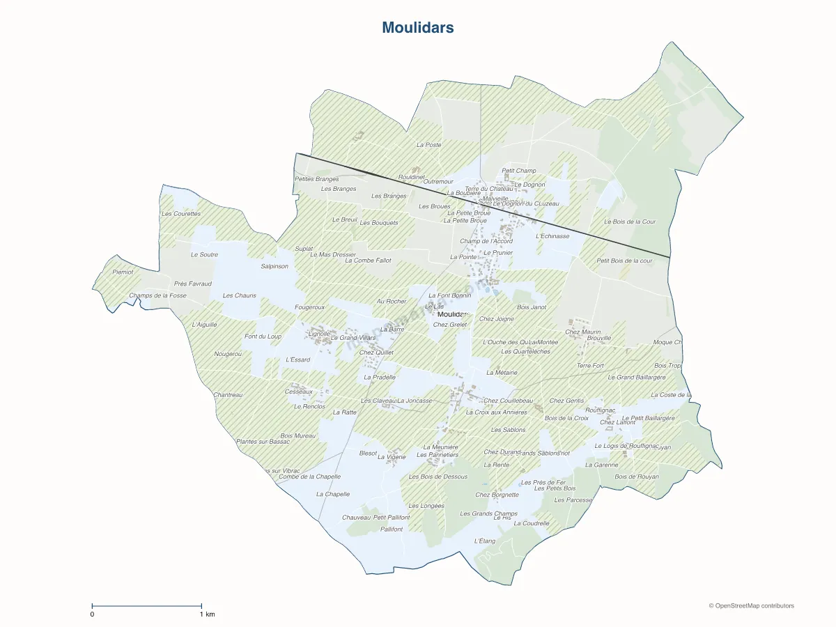 Carte de Moulidars à personnaliser