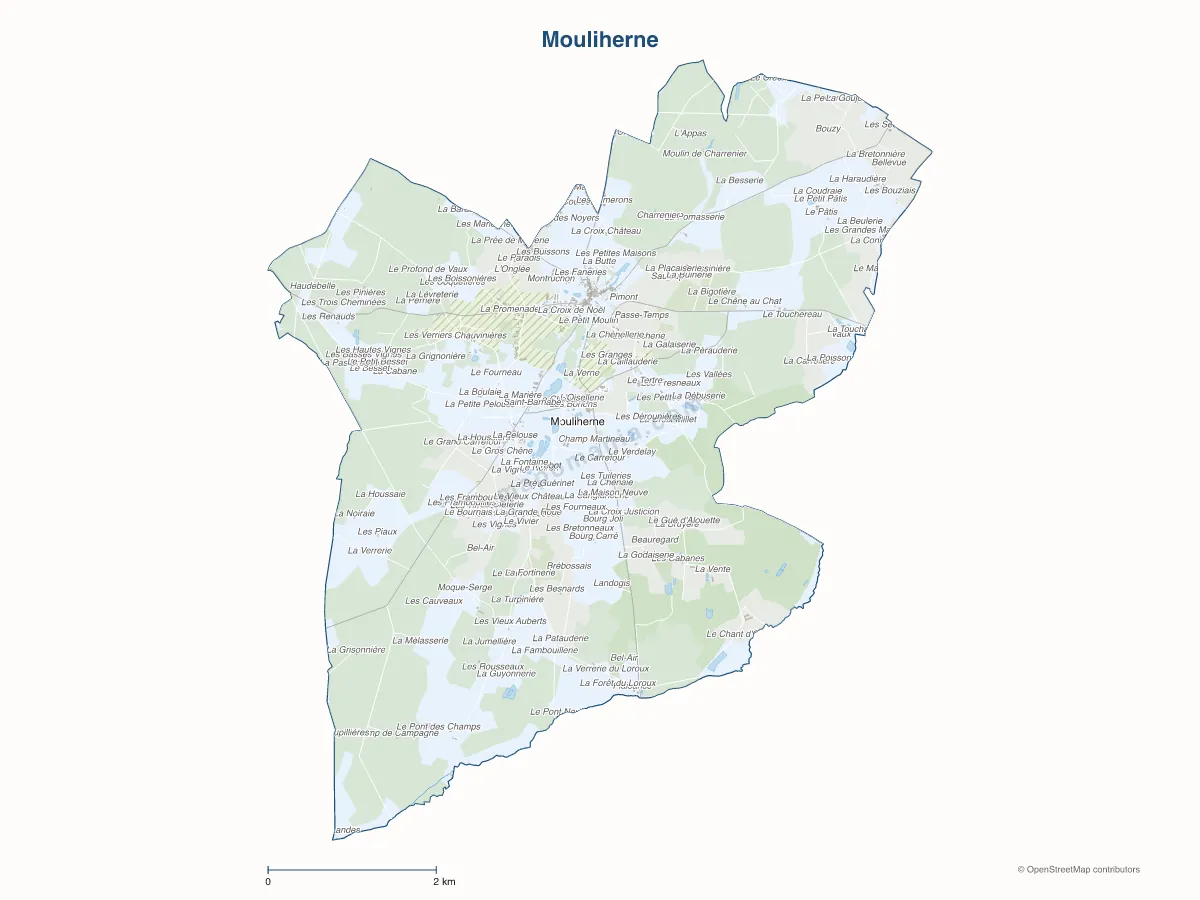 Carte de Mouliherne à personnaliser