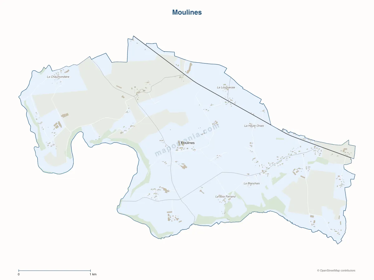 Carte de Moulines à personnaliser