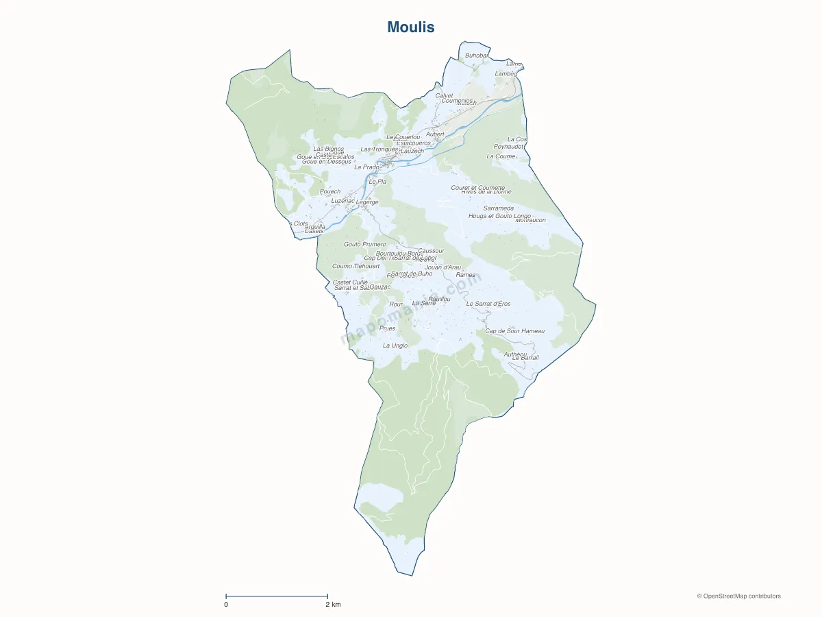 Carte de Moulis à personnaliser