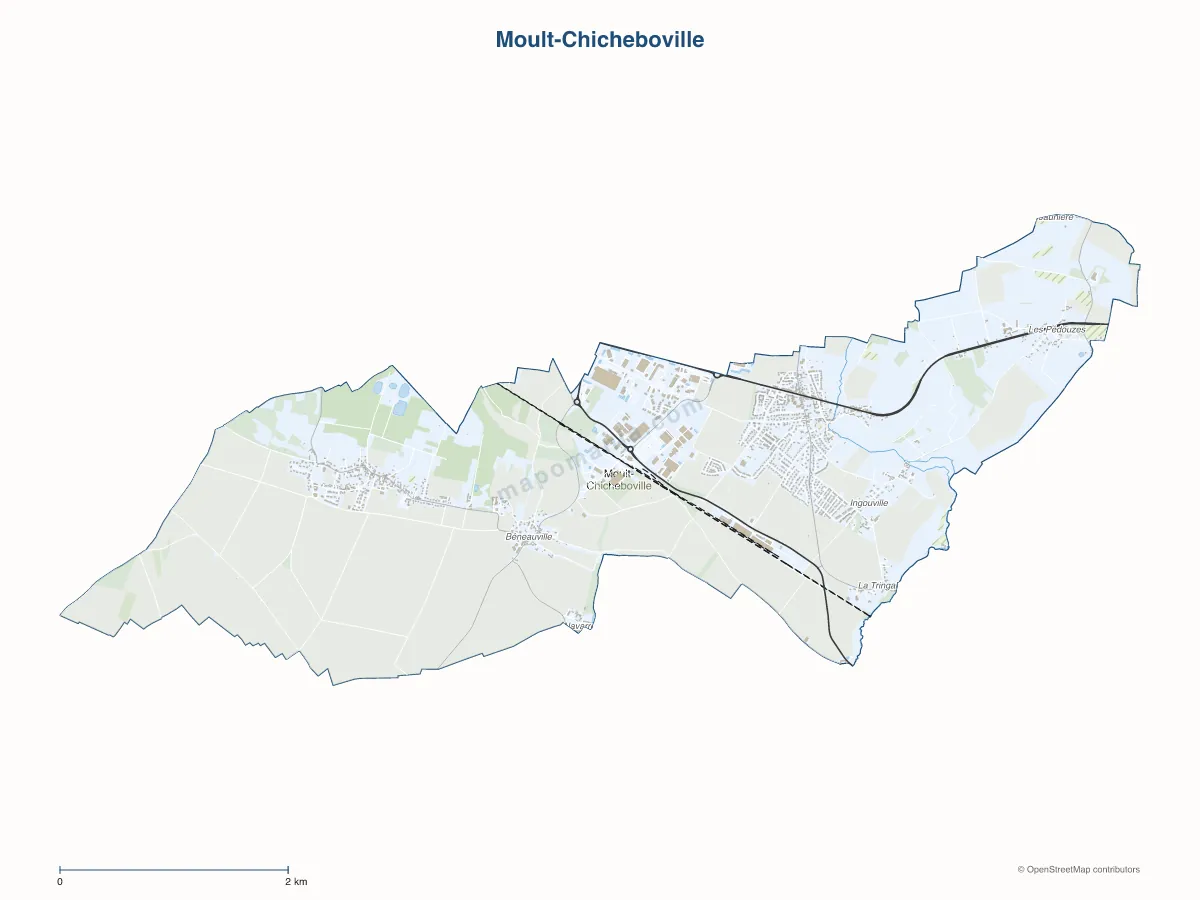 Carte de Moult-Chicheboville à personnaliser