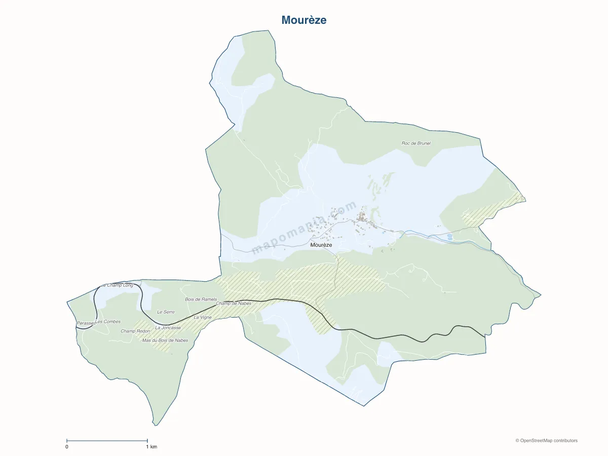 Carte de Mourèze à personnaliser