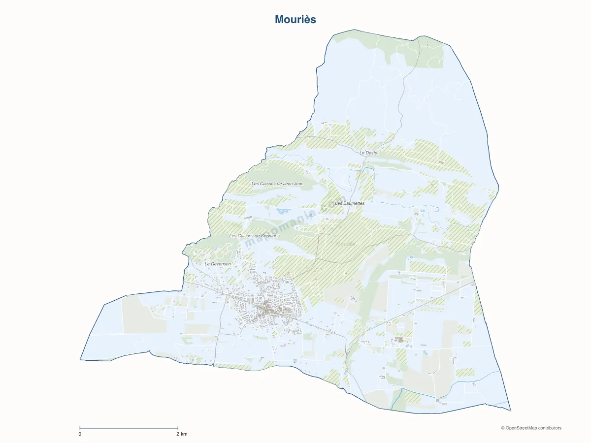 Carte de Mouriès à personnaliser