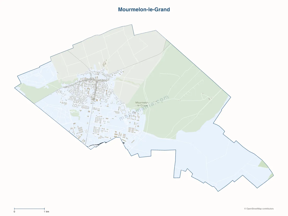 Carte de Mourmelon-le-Grand à personnaliser