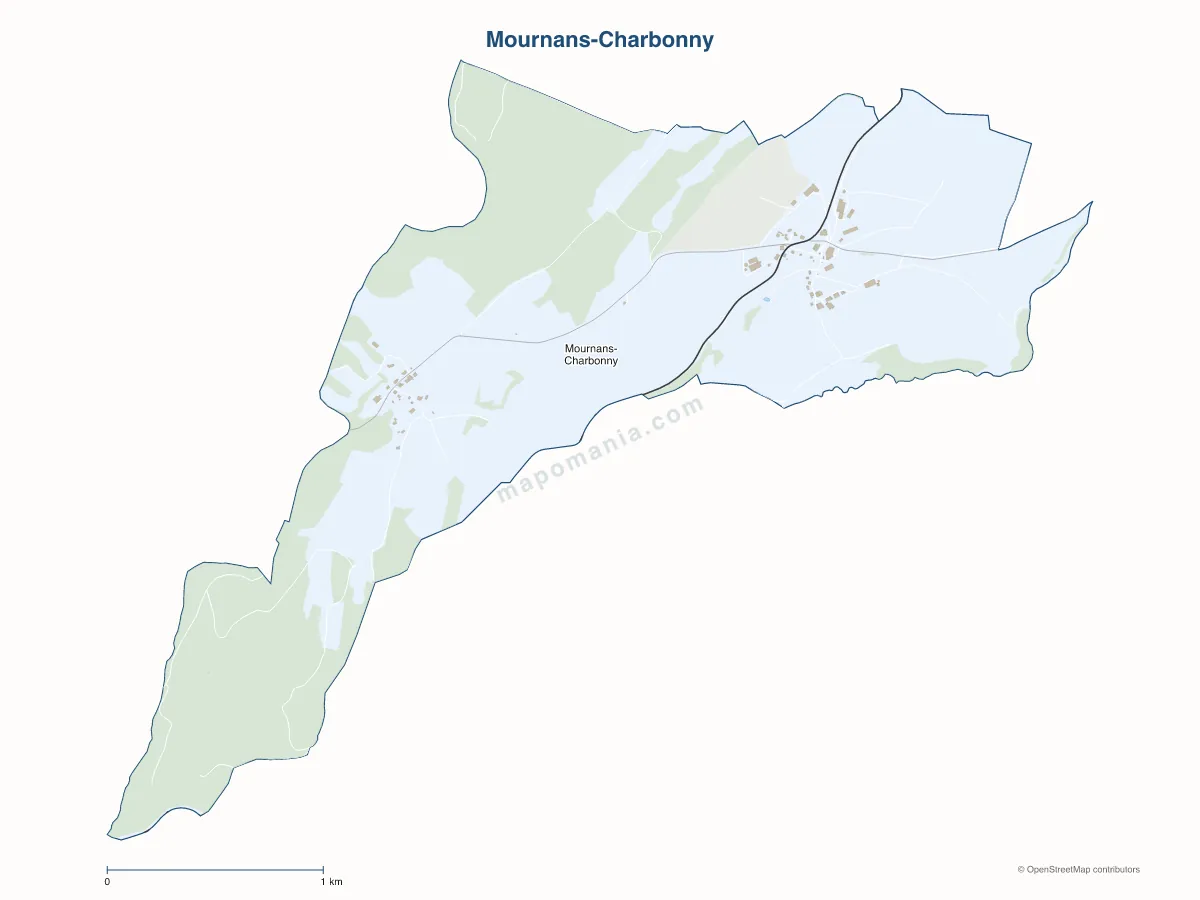 Carte de Mournans-Charbonny à personnaliser