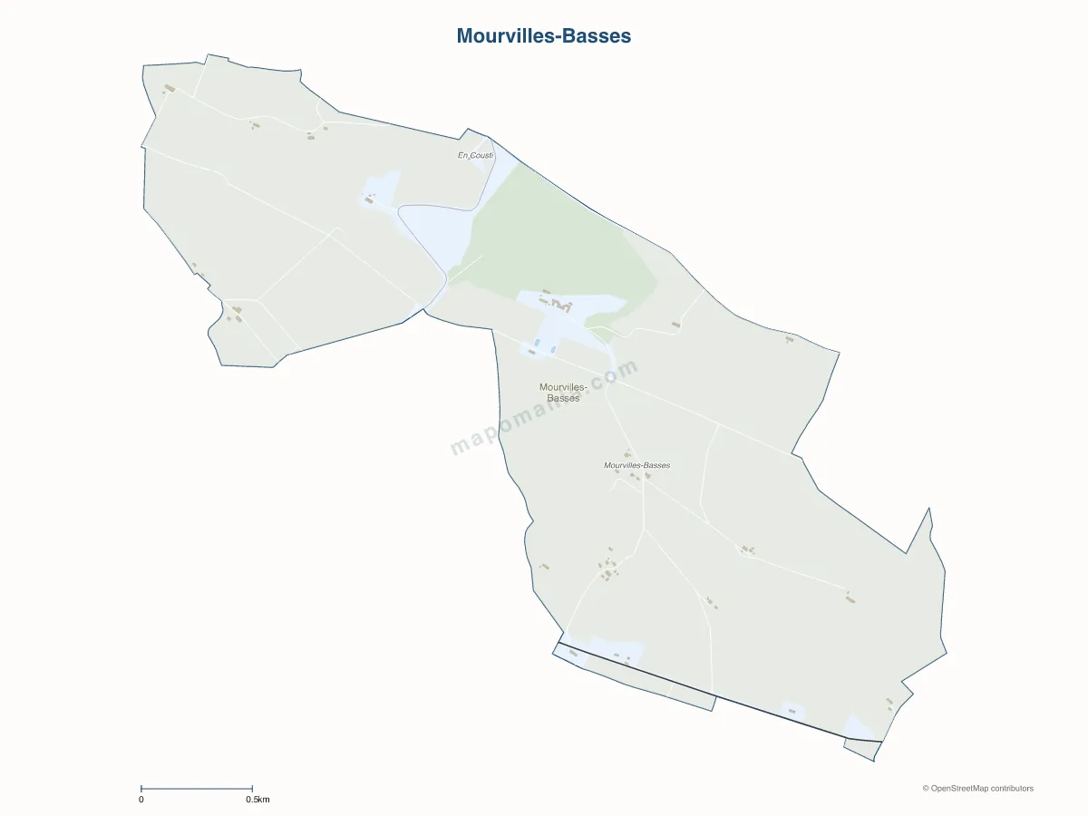 Carte de Mourvilles-Basses à personnaliser