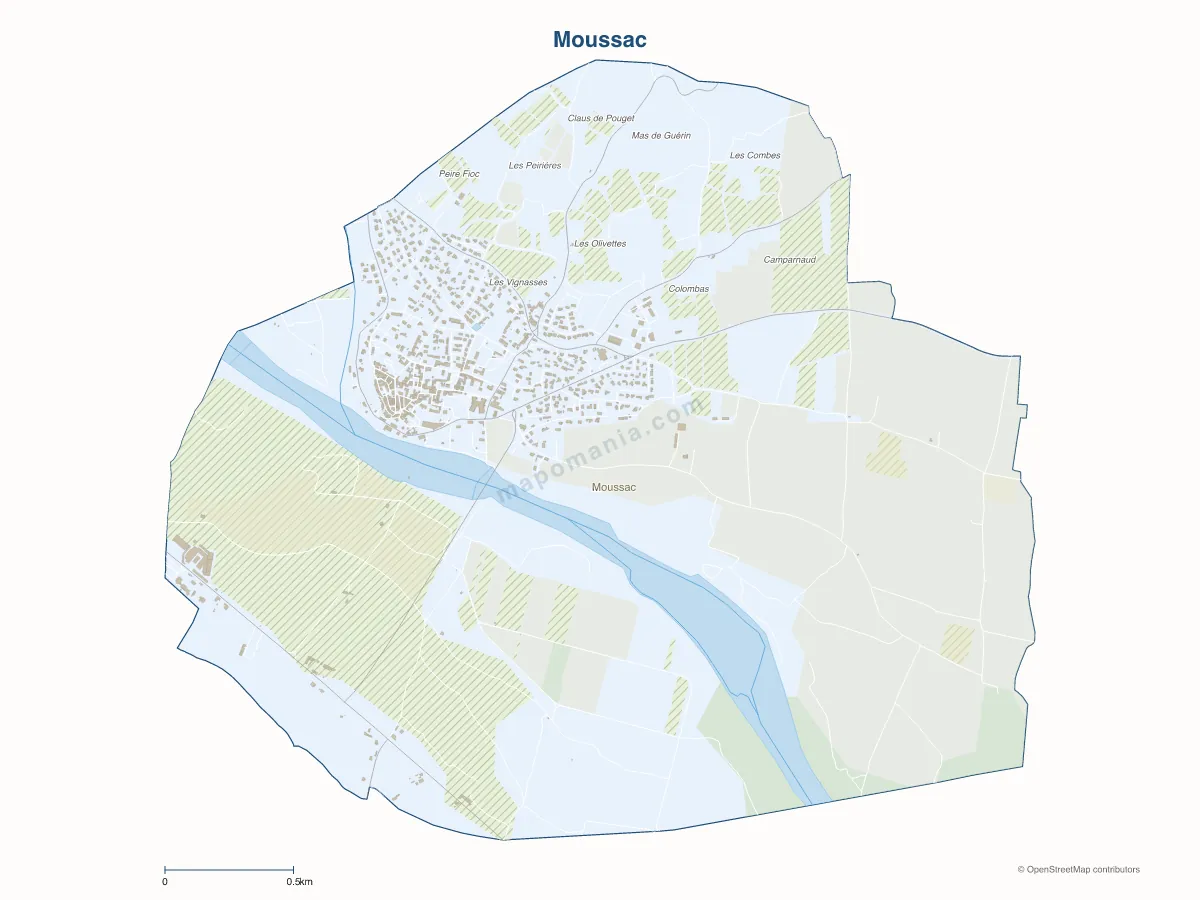 Carte de Moussac à personnaliser
