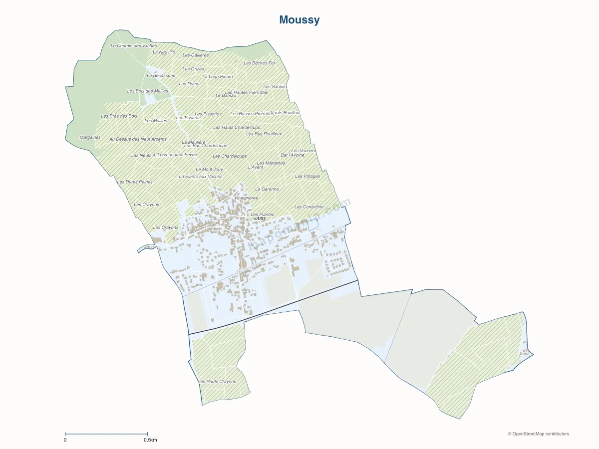 Carte de Moussy à personnaliser