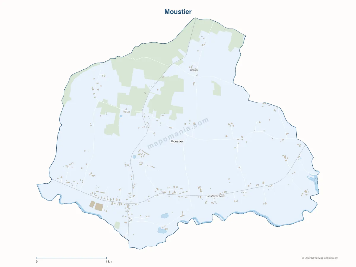Carte de Moustier à personnaliser