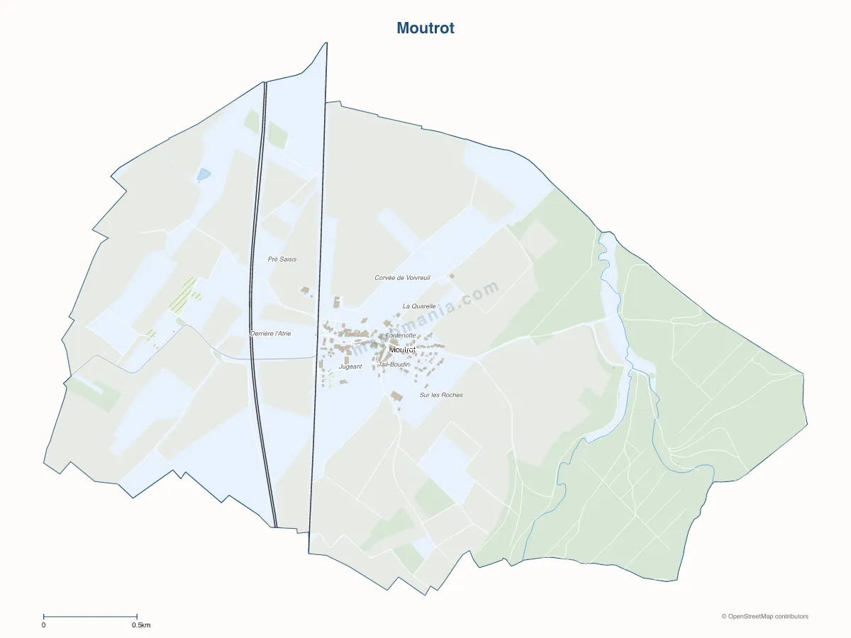 Carte de Moutrot à personnaliser