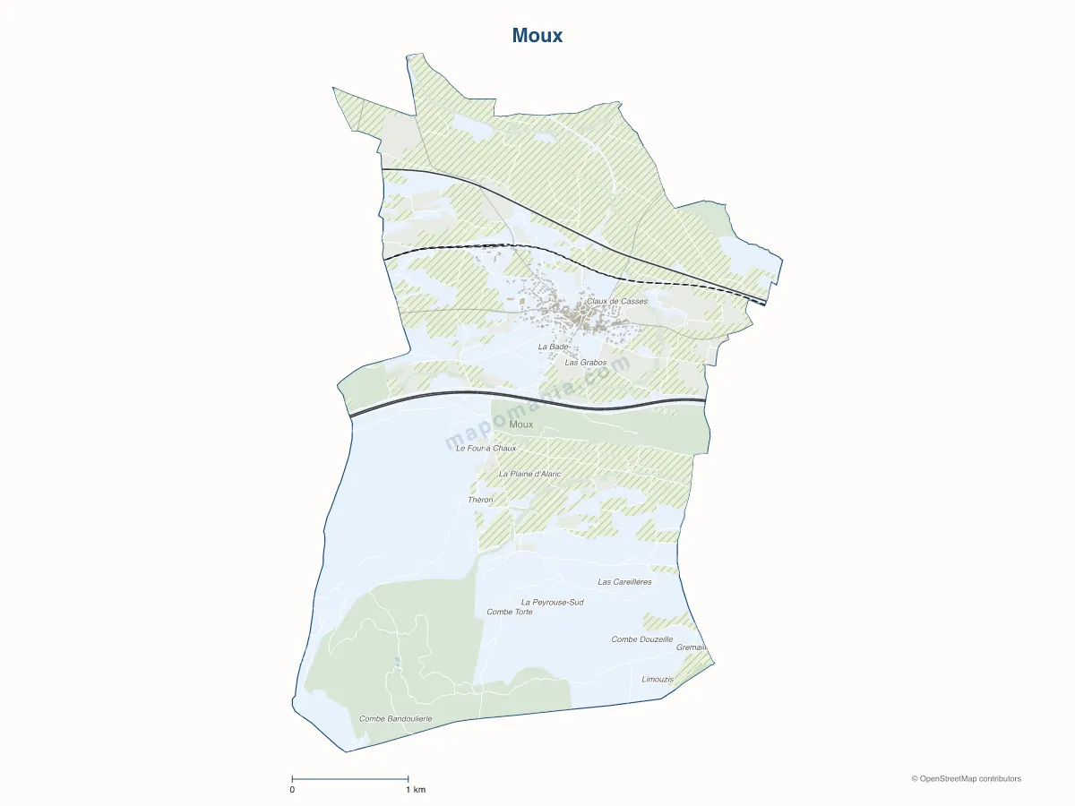 Carte de Moux à personnaliser
