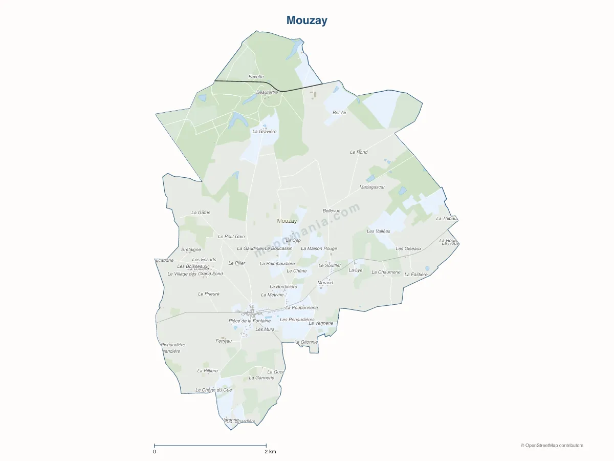 Carte de Mouzay à personnaliser