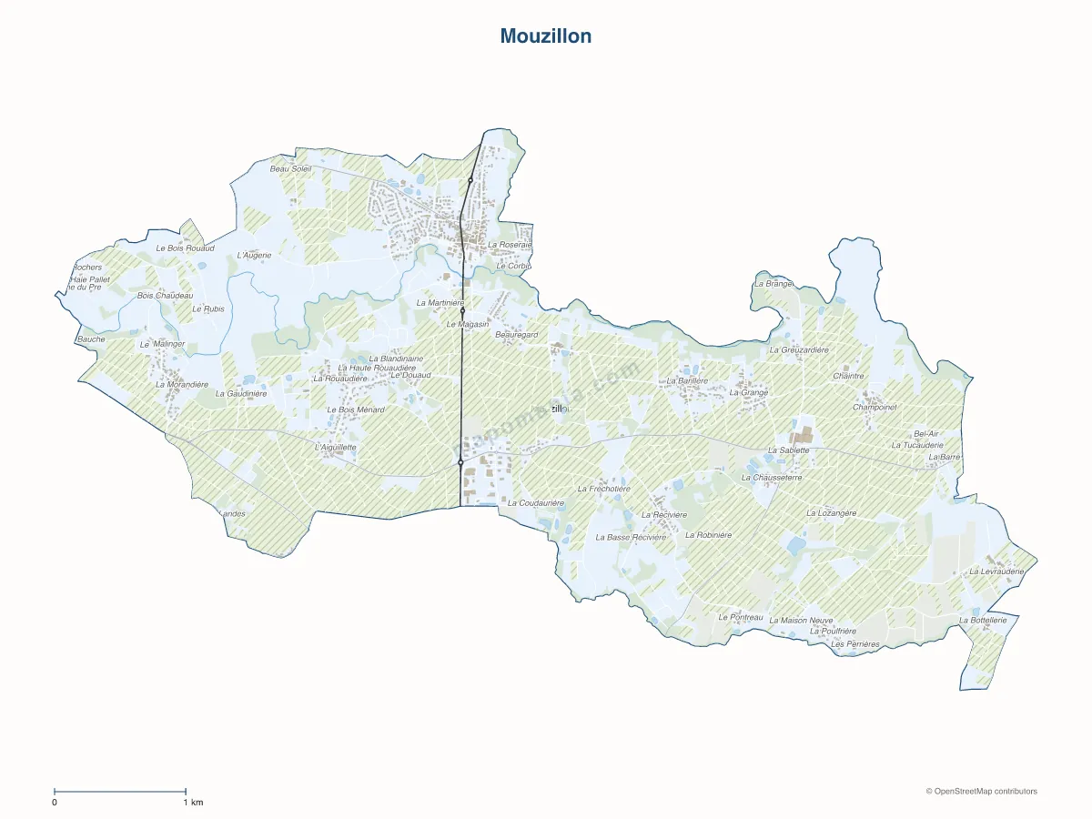 Carte de Mouzillon à personnaliser