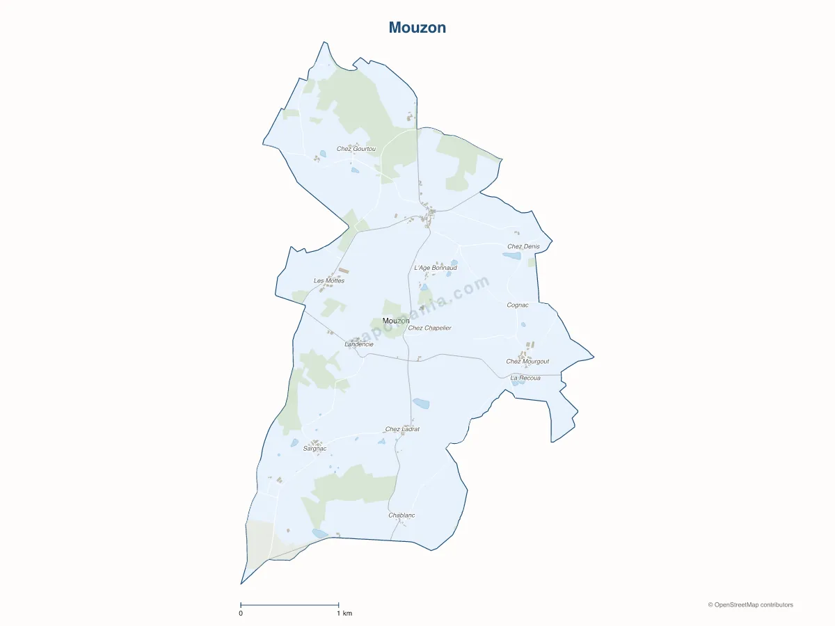 Carte de Mouzon à personnaliser