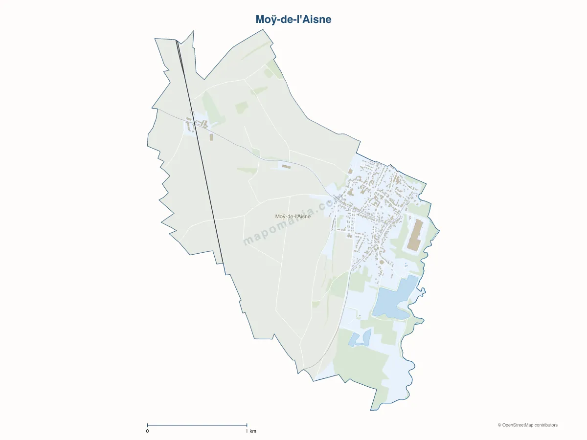 Carte de Moÿ-de-l'Aisne à personnaliser