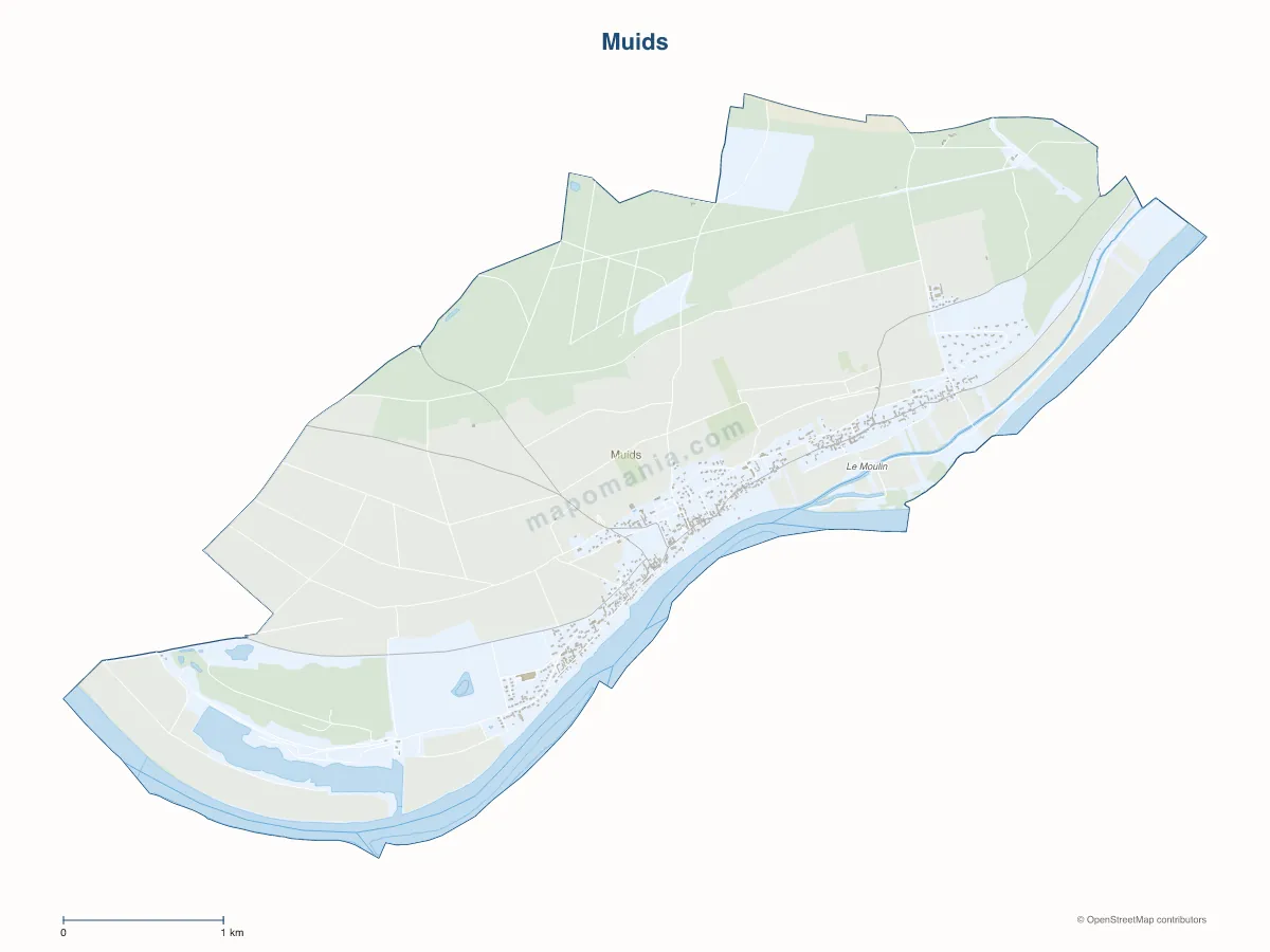 Carte de Muids à personnaliser