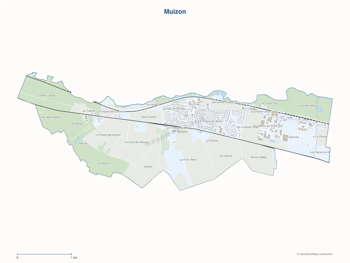 Carte de Muizon à personnaliser