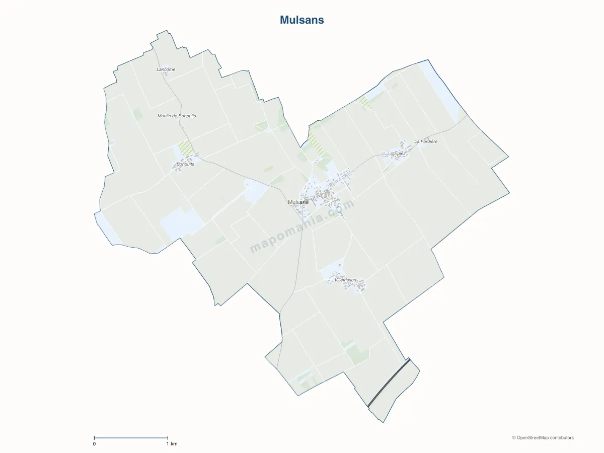Carte de Mulsans à personnaliser