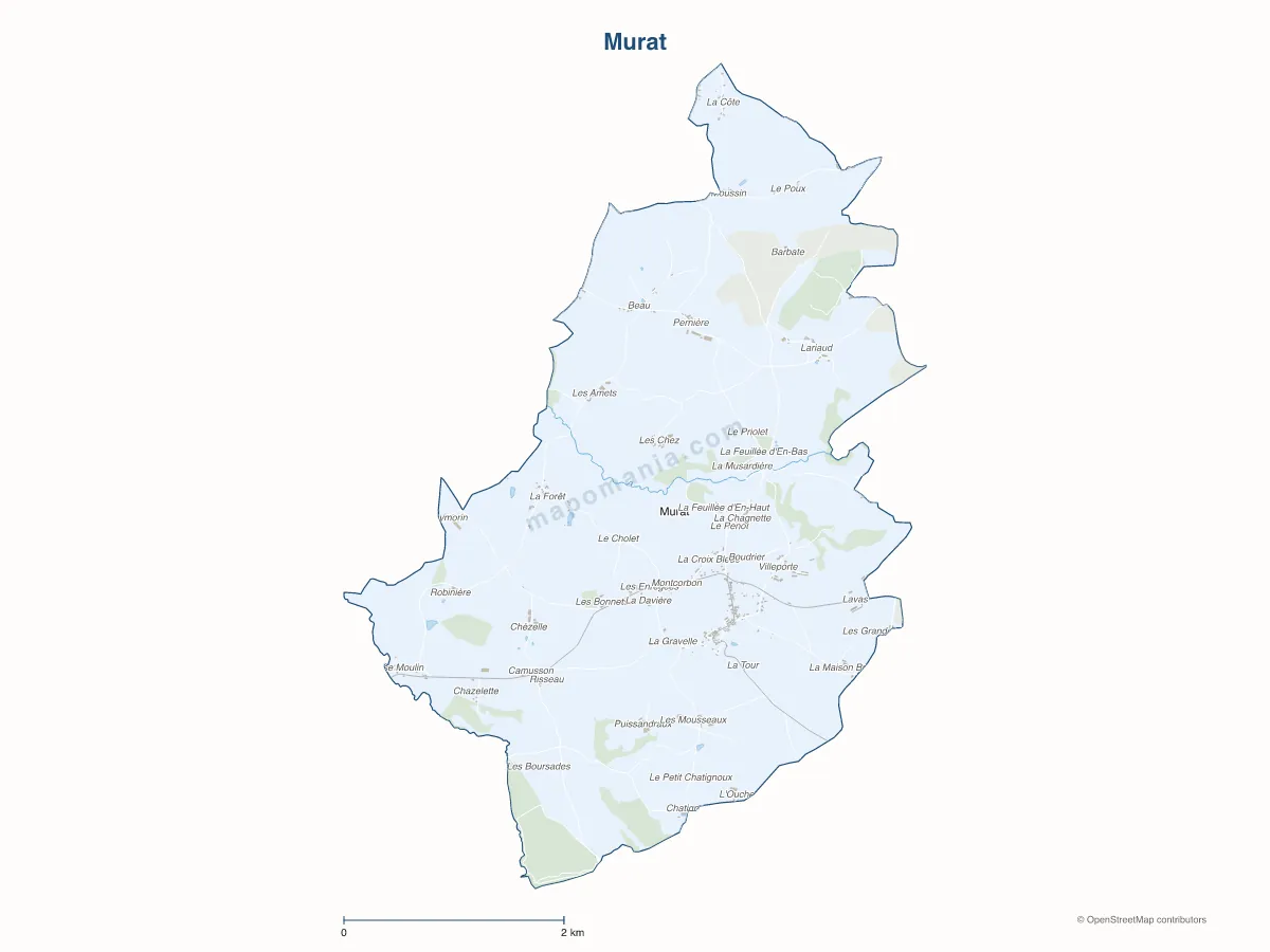 Carte de Murat à personnaliser