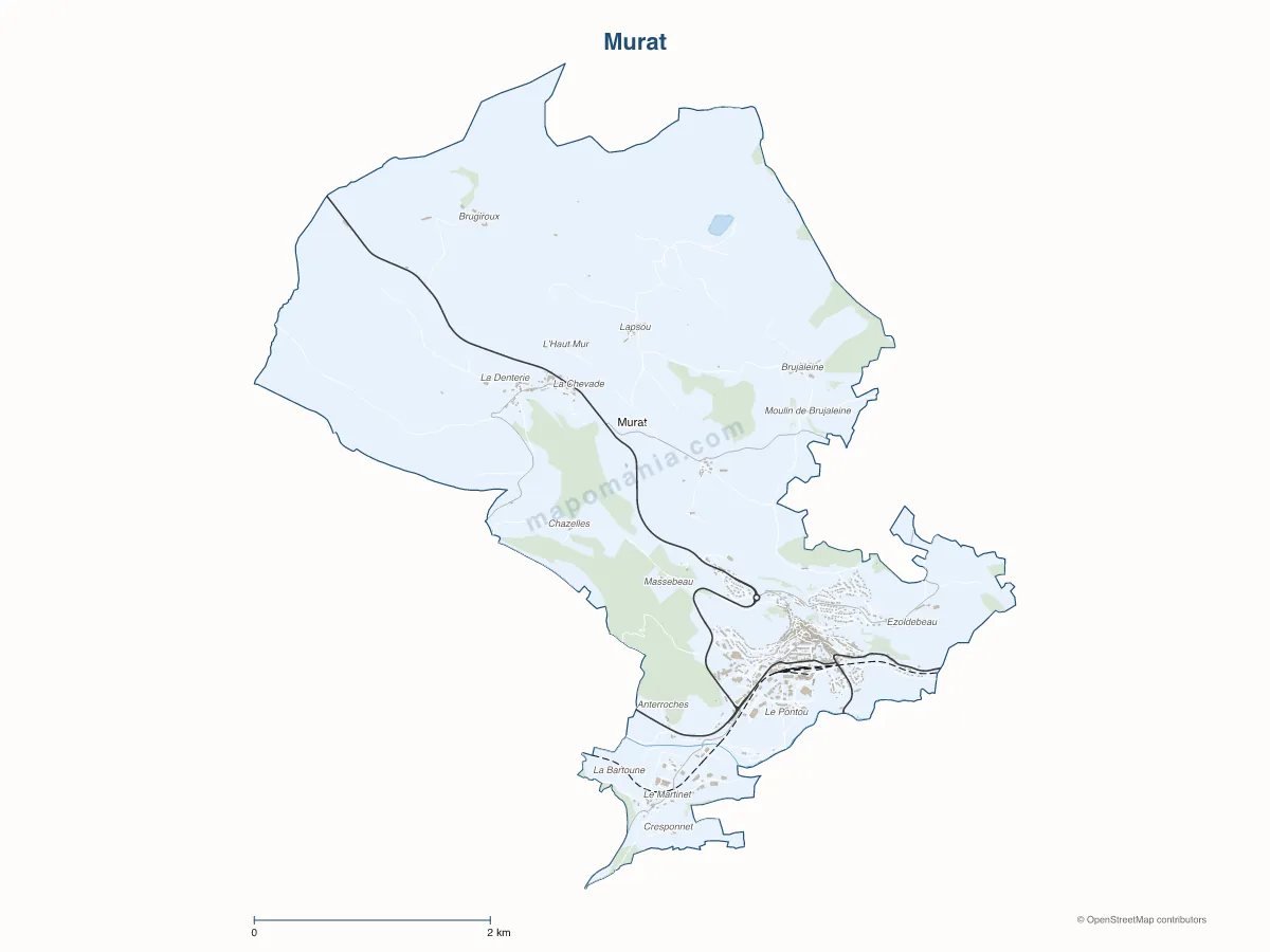 Carte de Murat à personnaliser