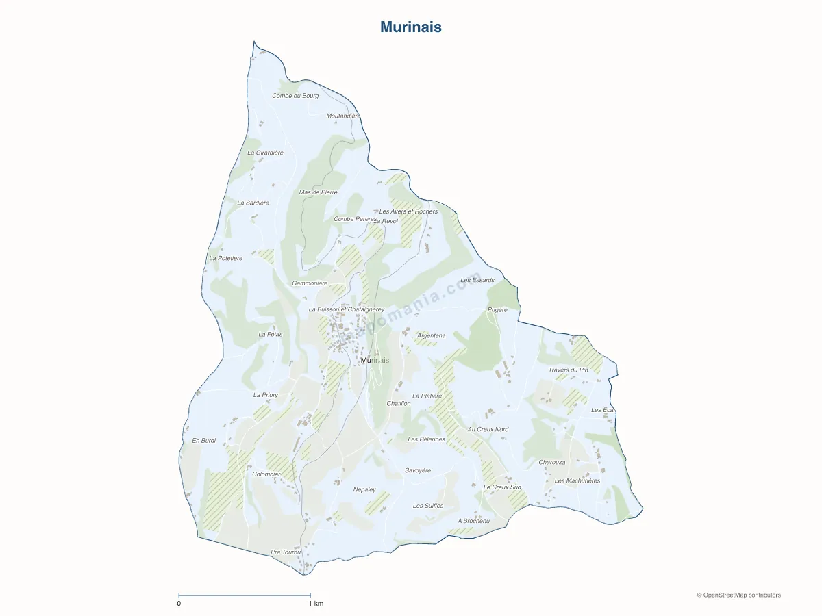 Carte de Murinais à personnaliser