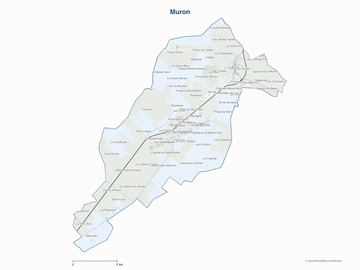 Carte de Muron à personnaliser