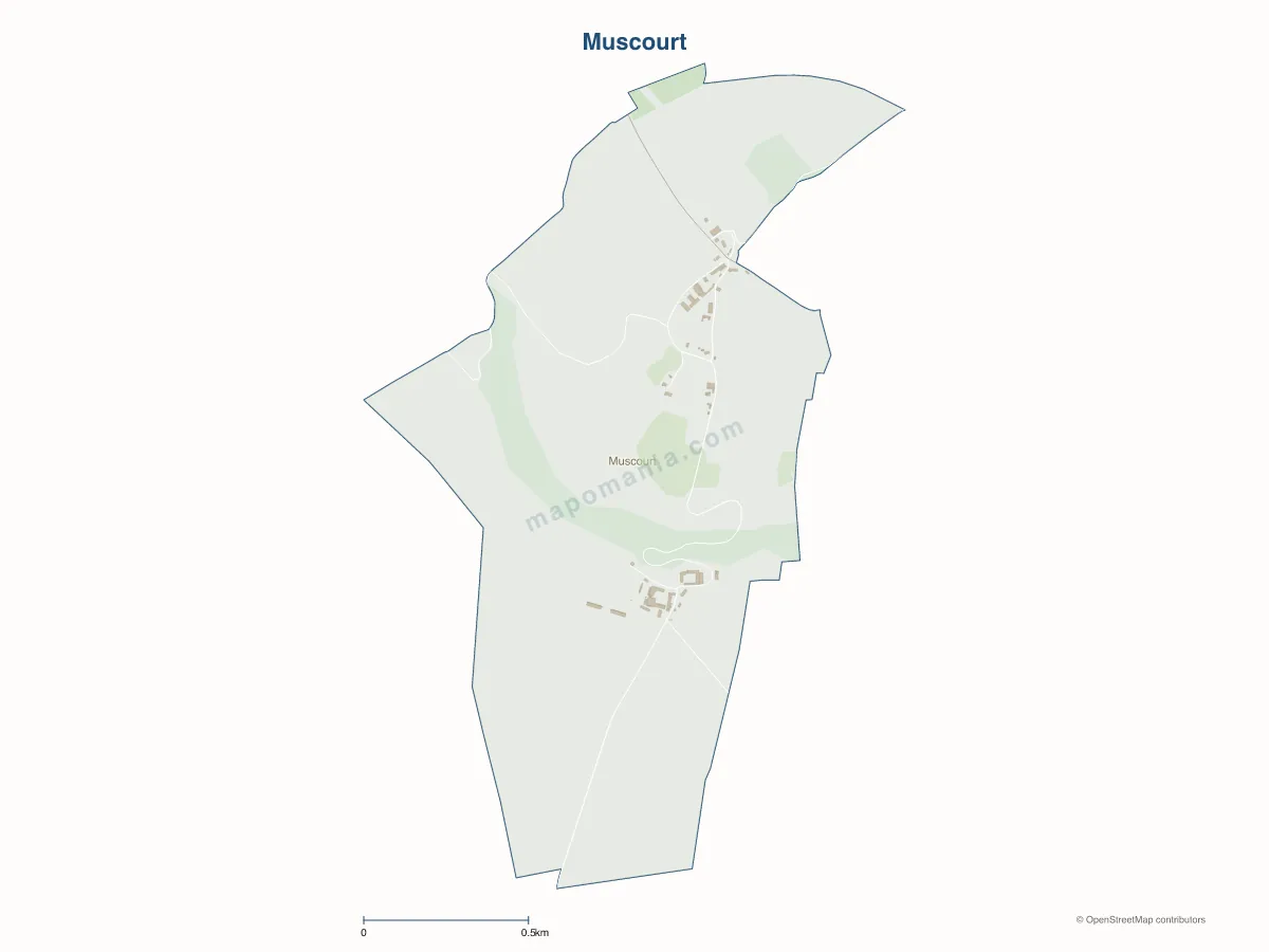 Carte de Muscourt à personnaliser