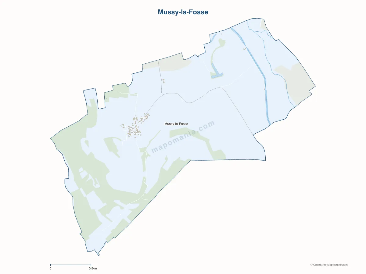 Carte de Mussy-la-Fosse à personnaliser