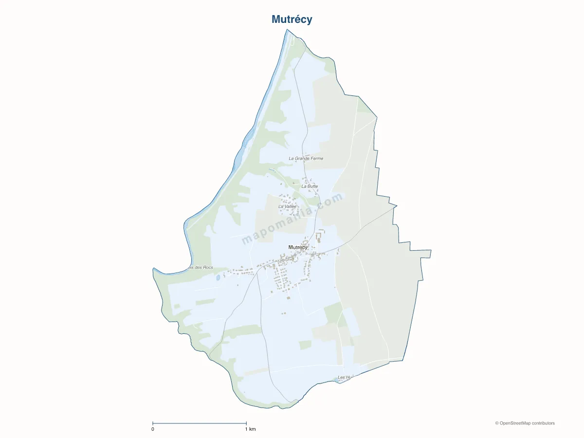 Carte de Mutrécy à personnaliser