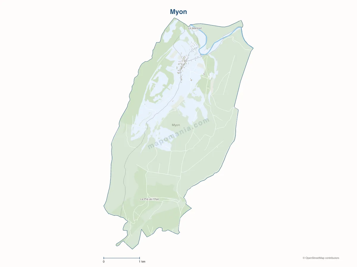 Carte de Myon à personnaliser