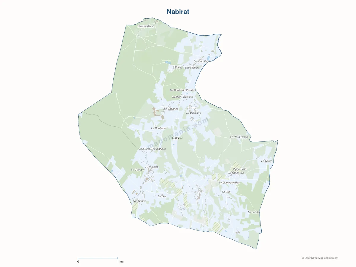 Carte de Nabirat à personnaliser