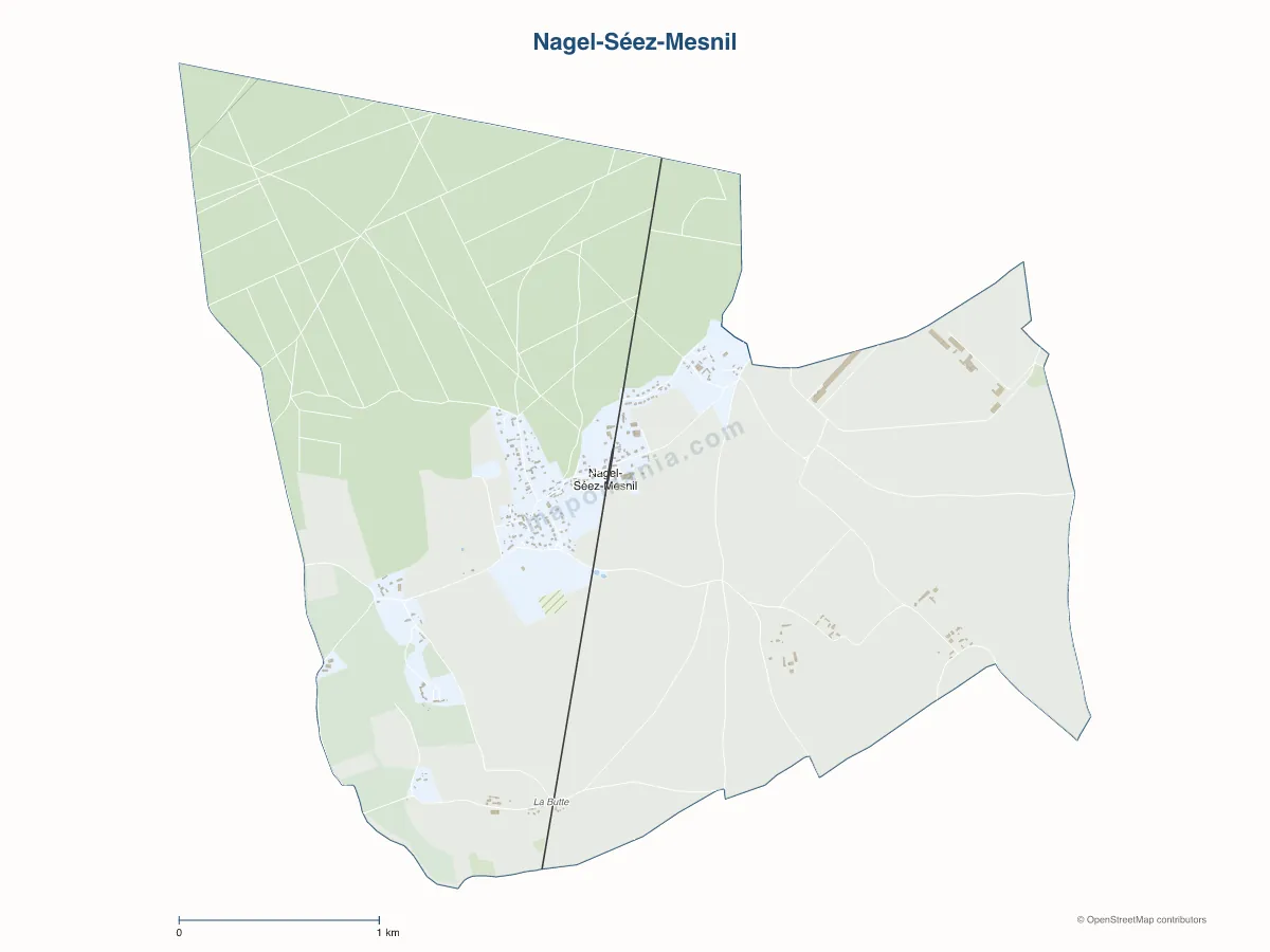 Carte de Nagel-Séez-Mesnil à personnaliser