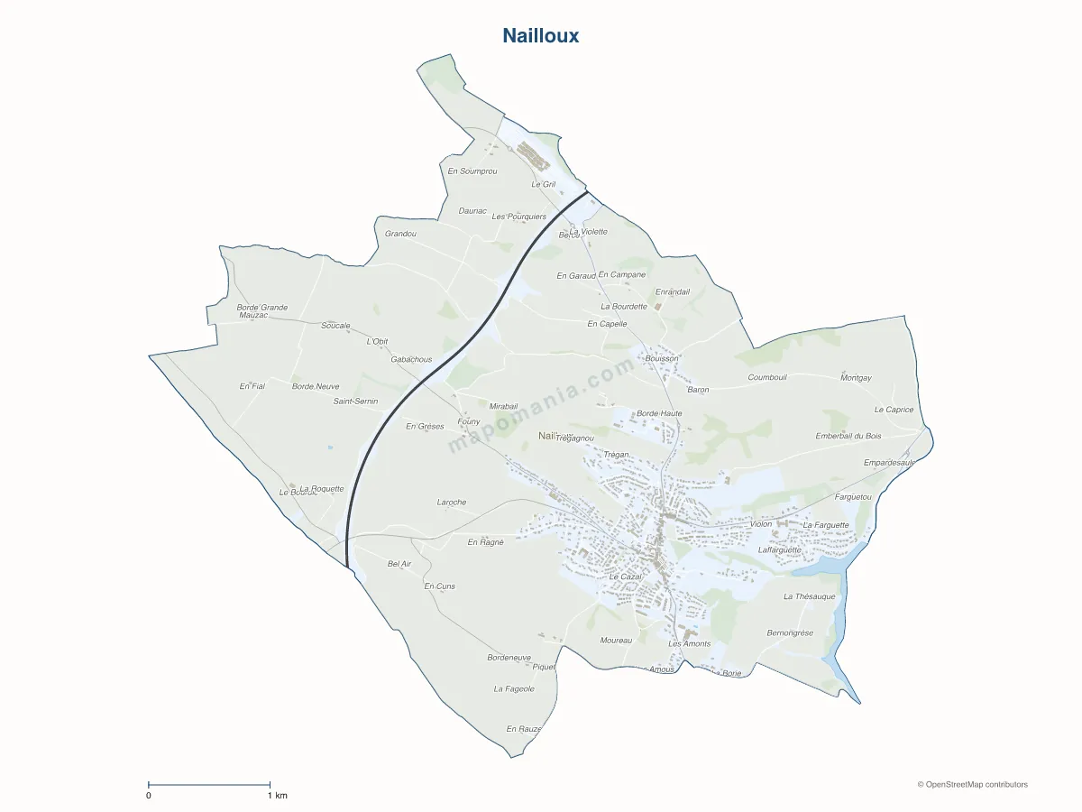 Carte de Nailloux à personnaliser