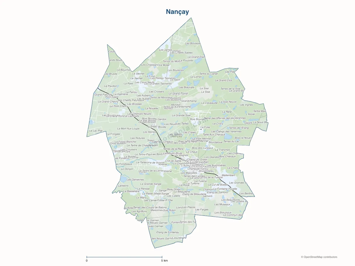 Carte de Nançay à personnaliser