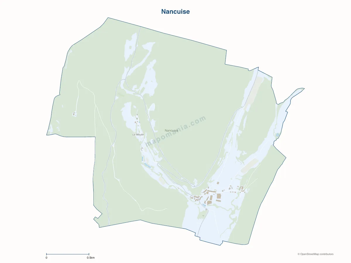 Carte de Nancuise à personnaliser