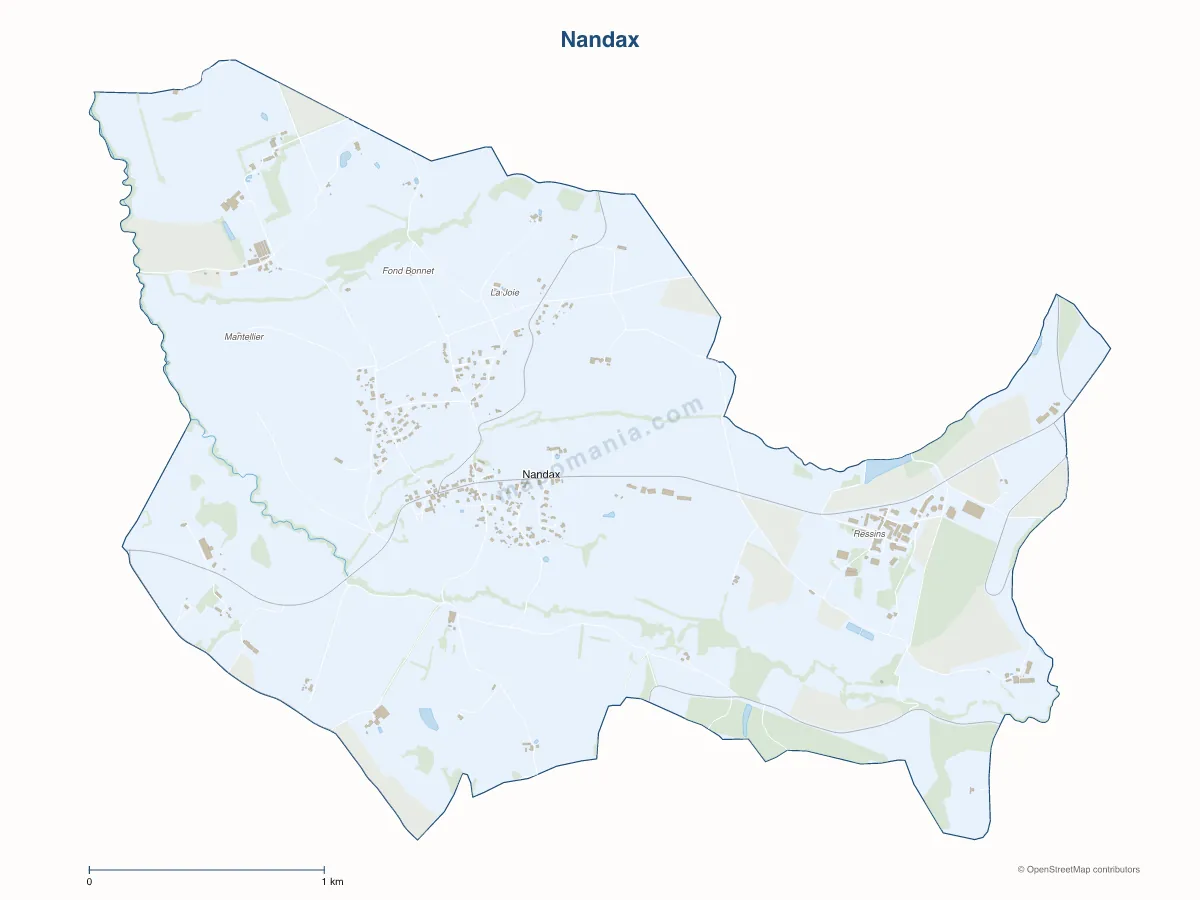 Carte de Nandax à personnaliser