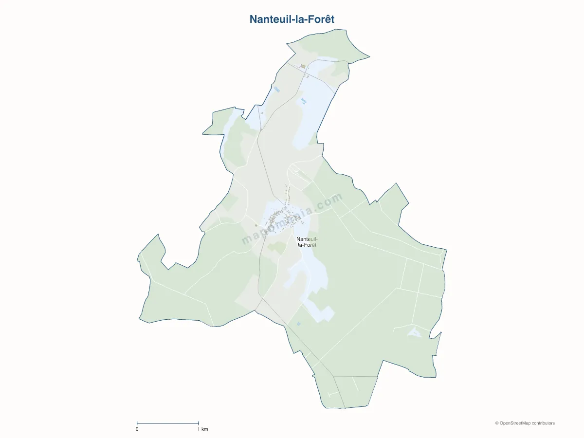 Carte de Nanteuil-la-Forêt à personnaliser