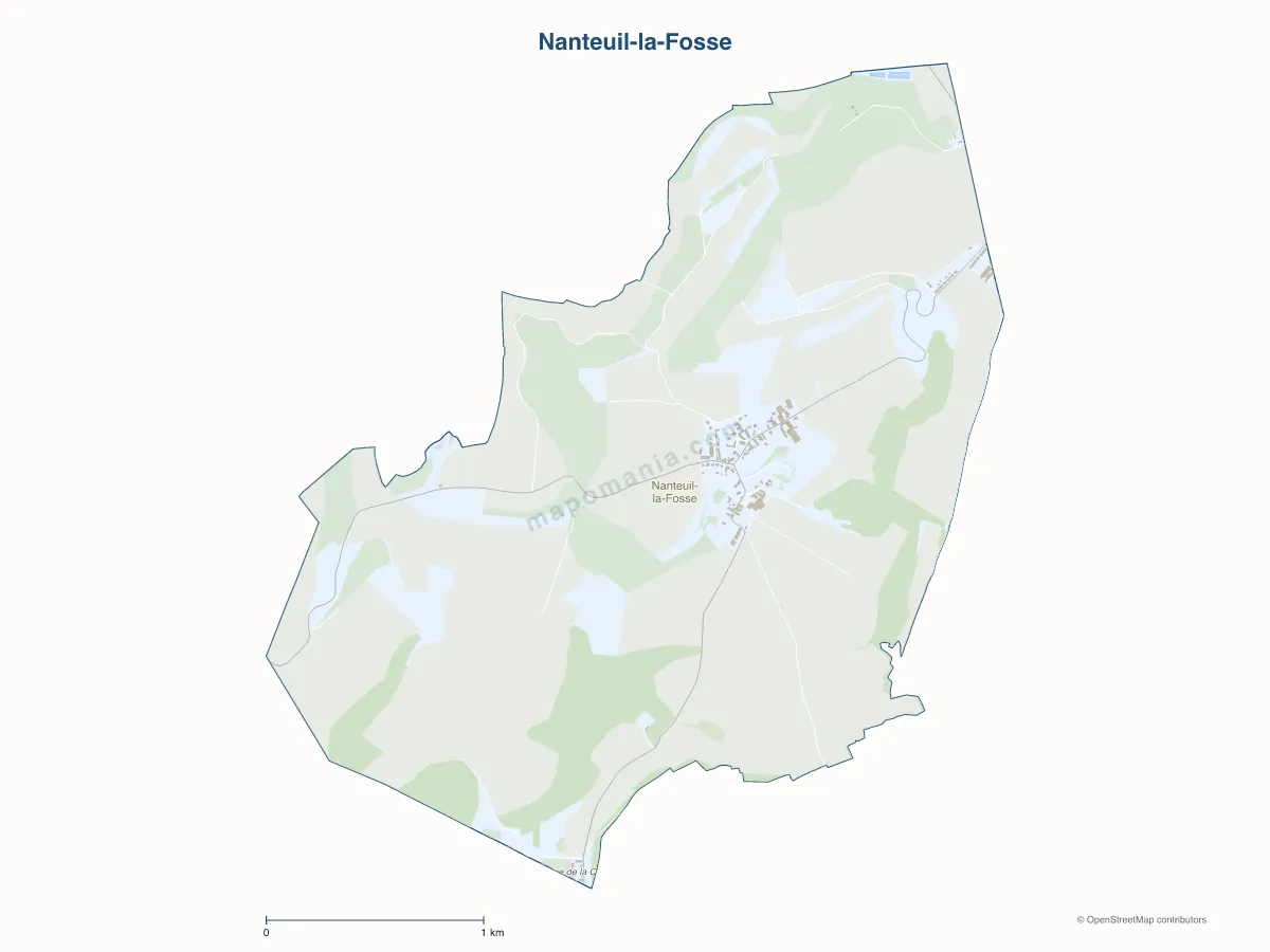 Carte de Nanteuil-la-Fosse à personnaliser
