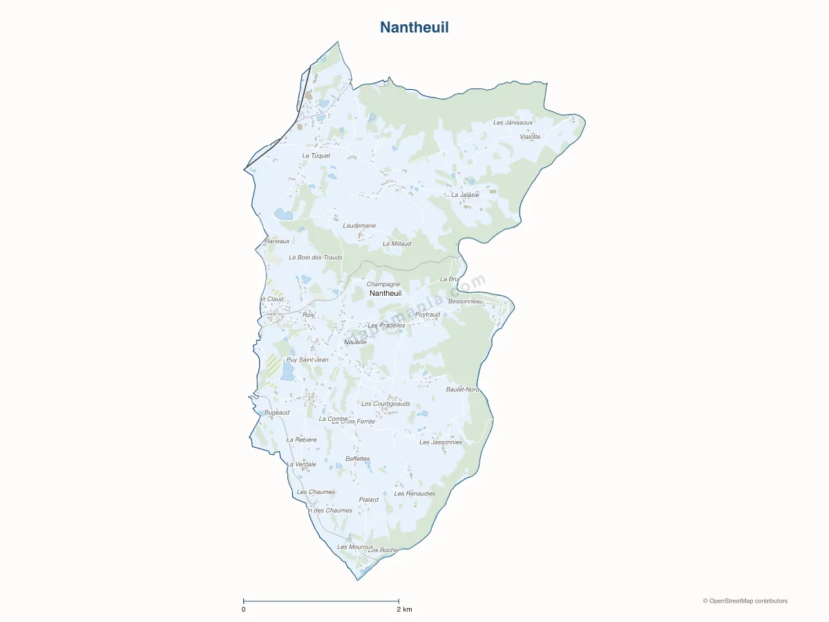 Carte de Nantheuil à personnaliser