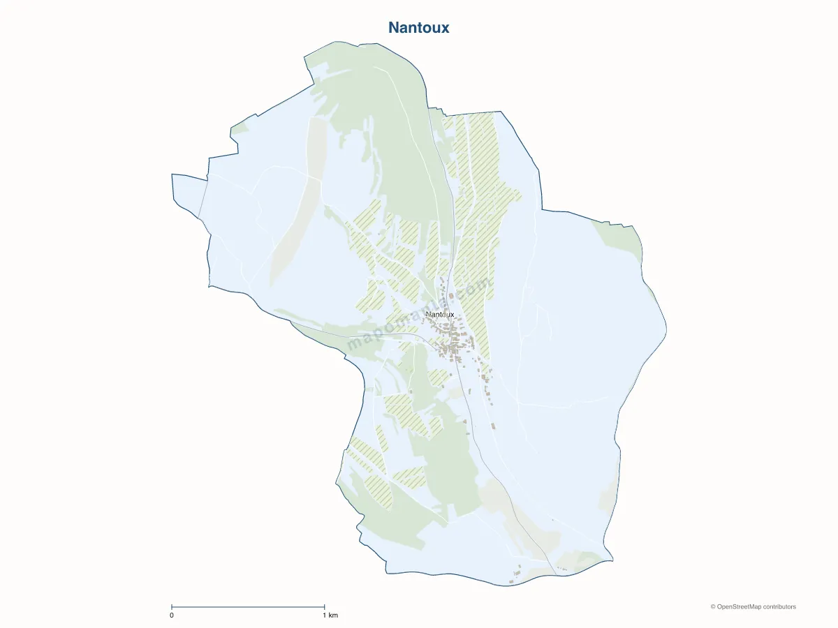 Carte de Nantoux à personnaliser