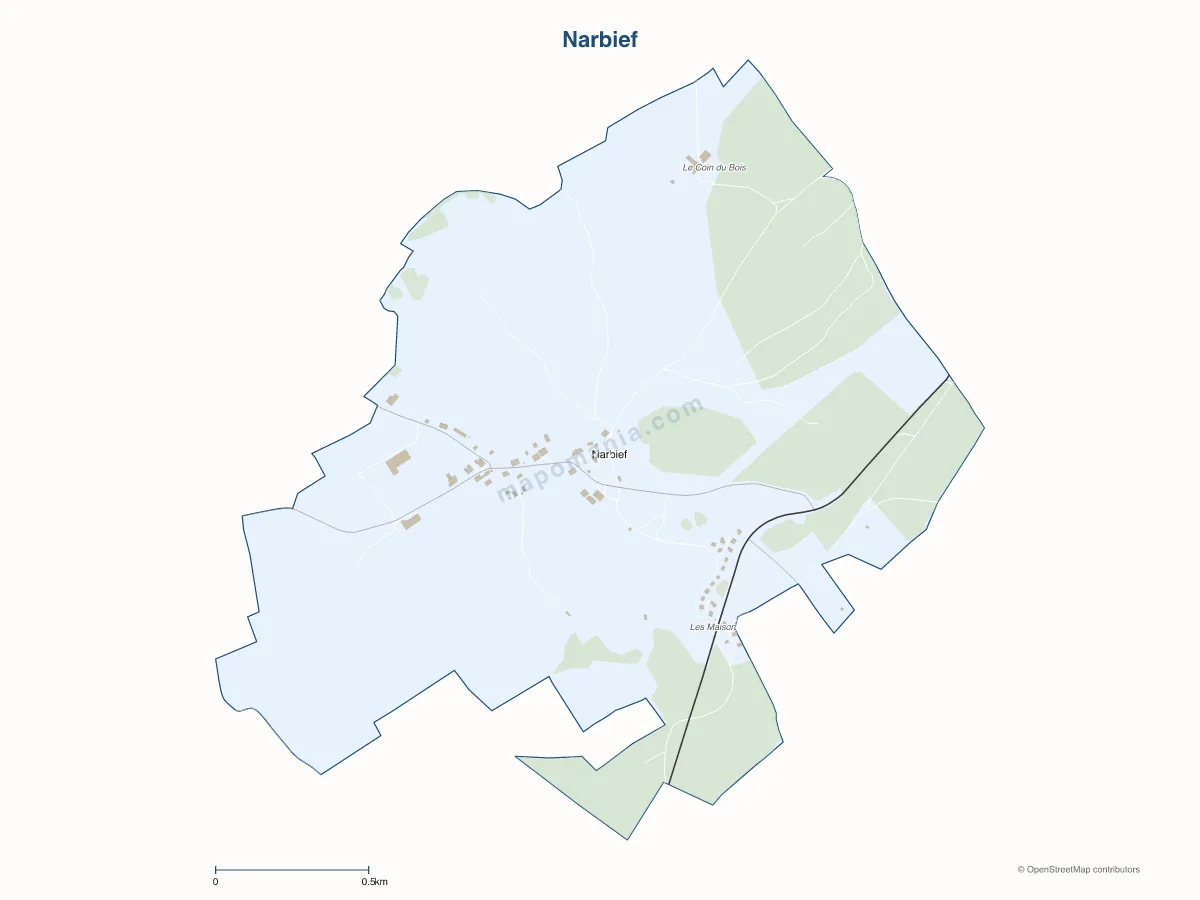 Carte de Narbief à personnaliser