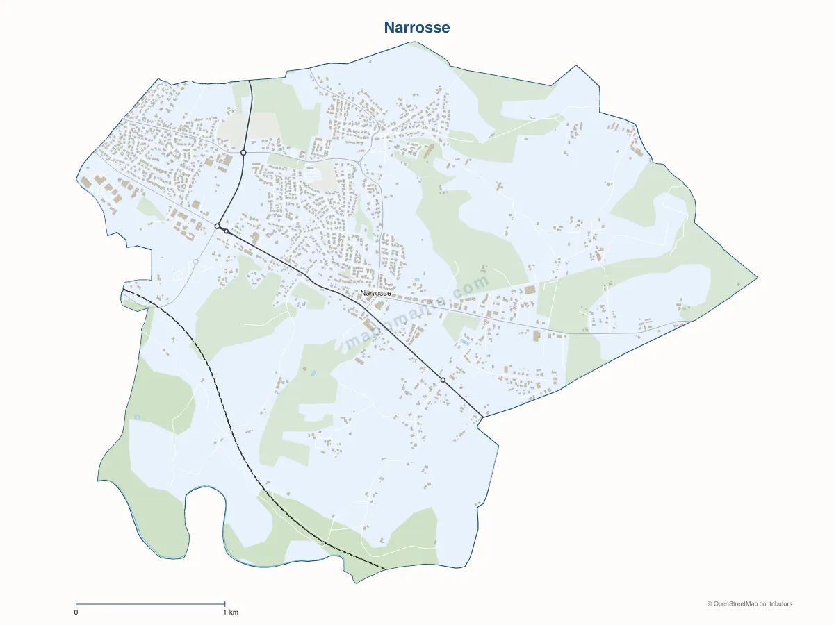 Carte de Narrosse à personnaliser