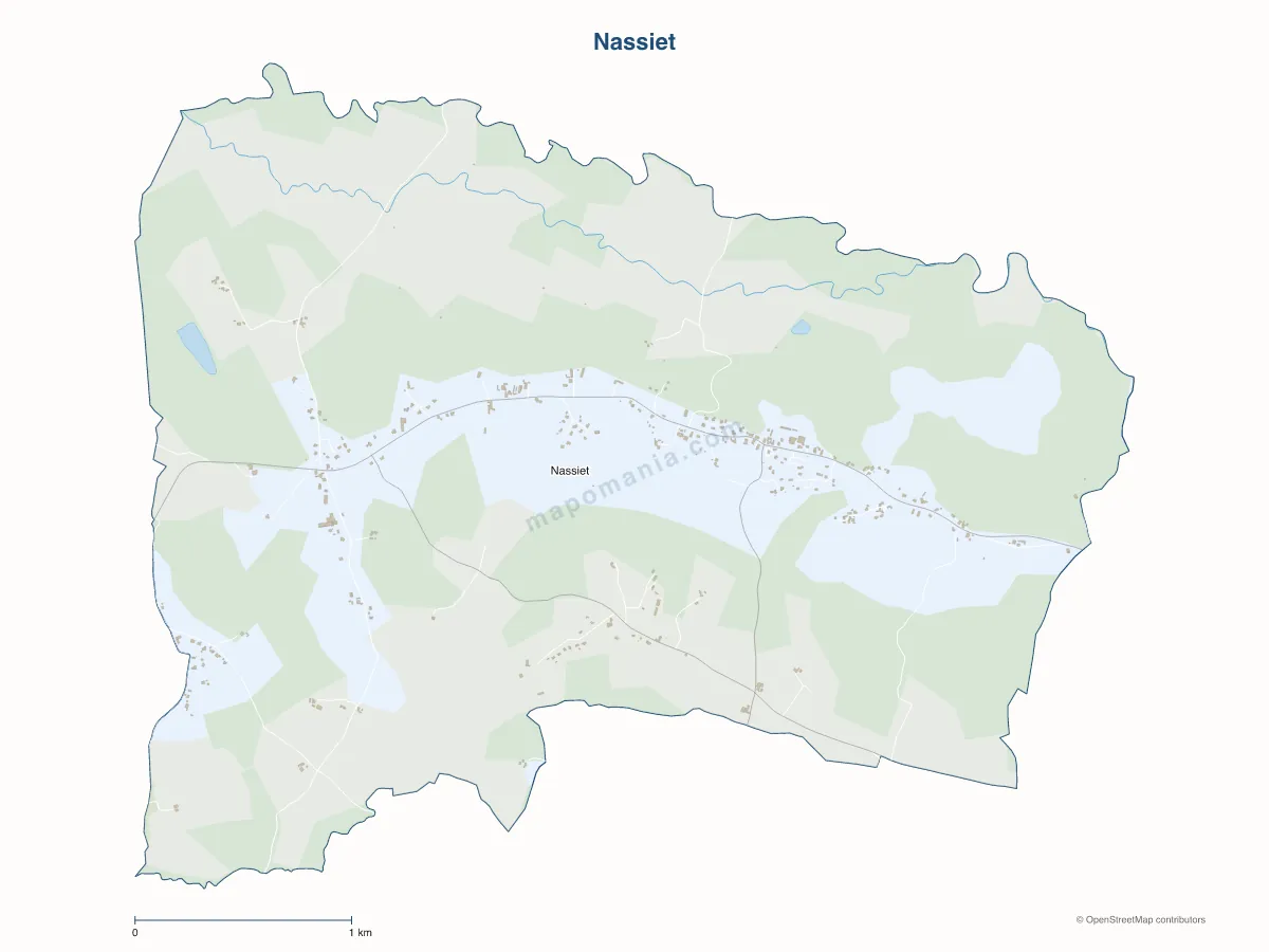 Carte de Nassiet à personnaliser