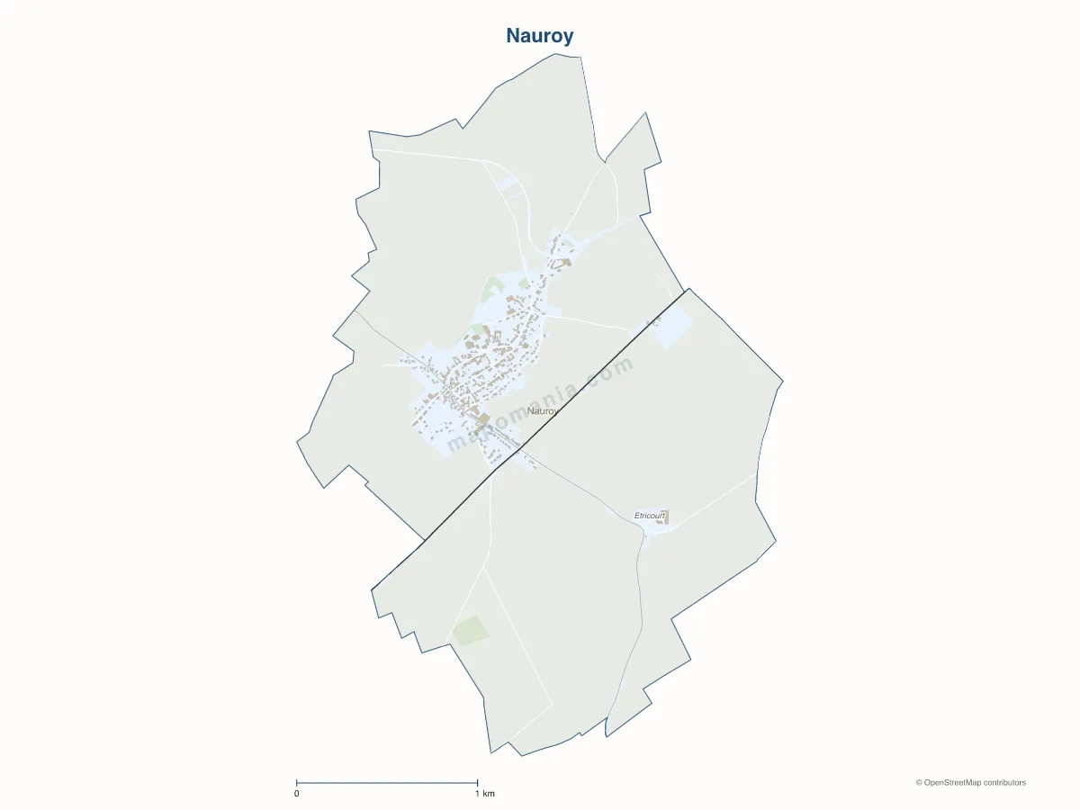 Carte de Nauroy à personnaliser