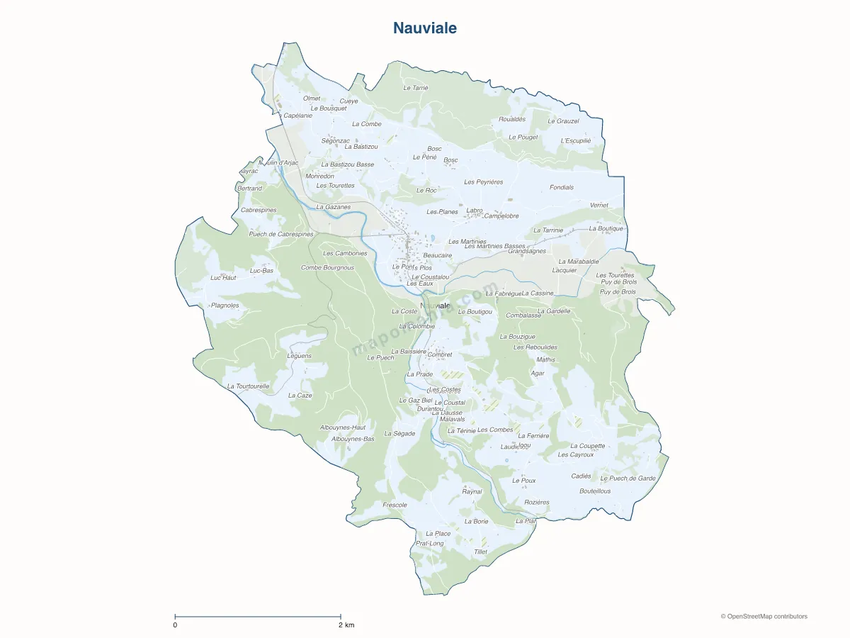Carte de Nauviale à personnaliser