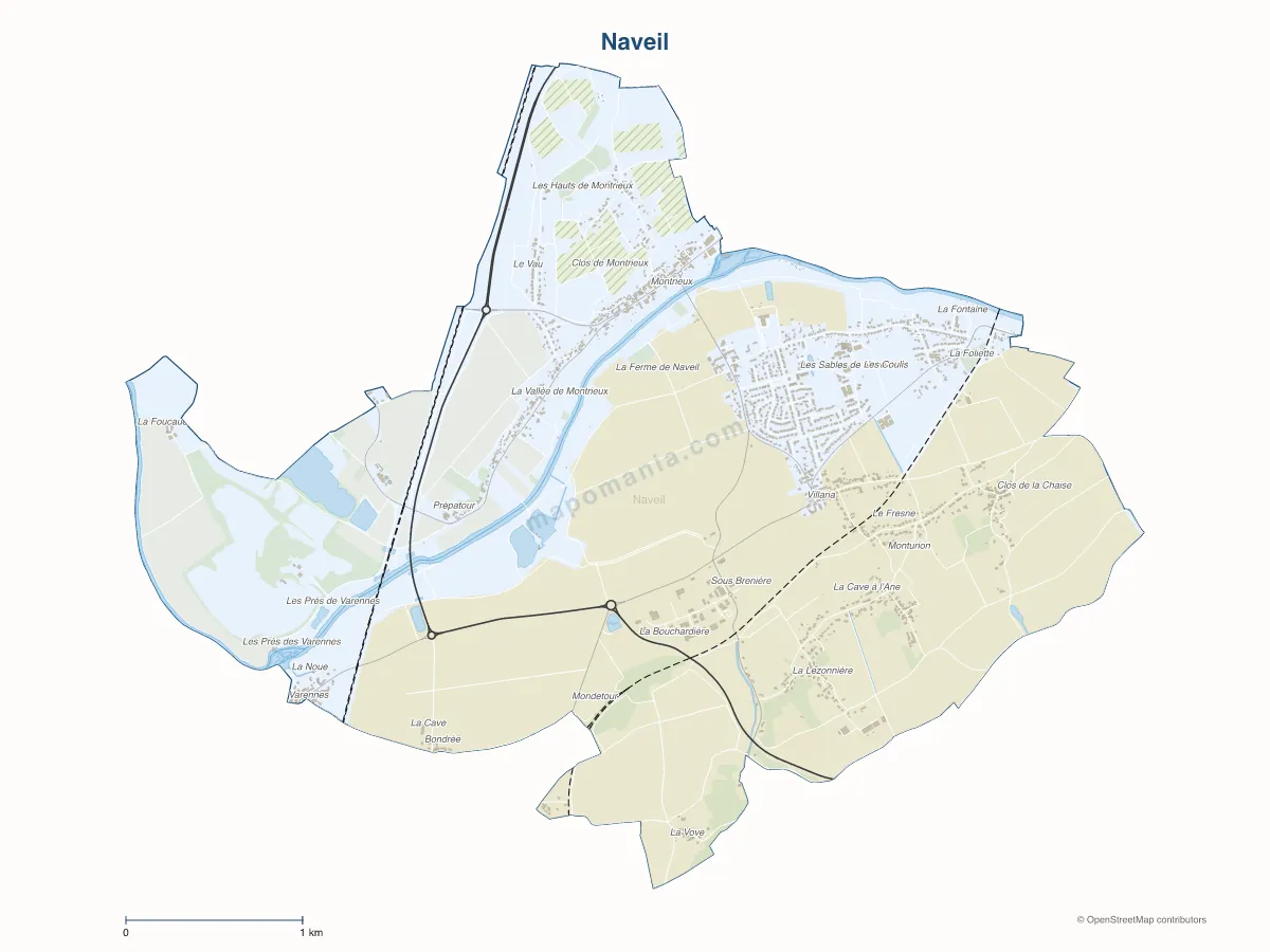 Carte de Naveil à personnaliser
